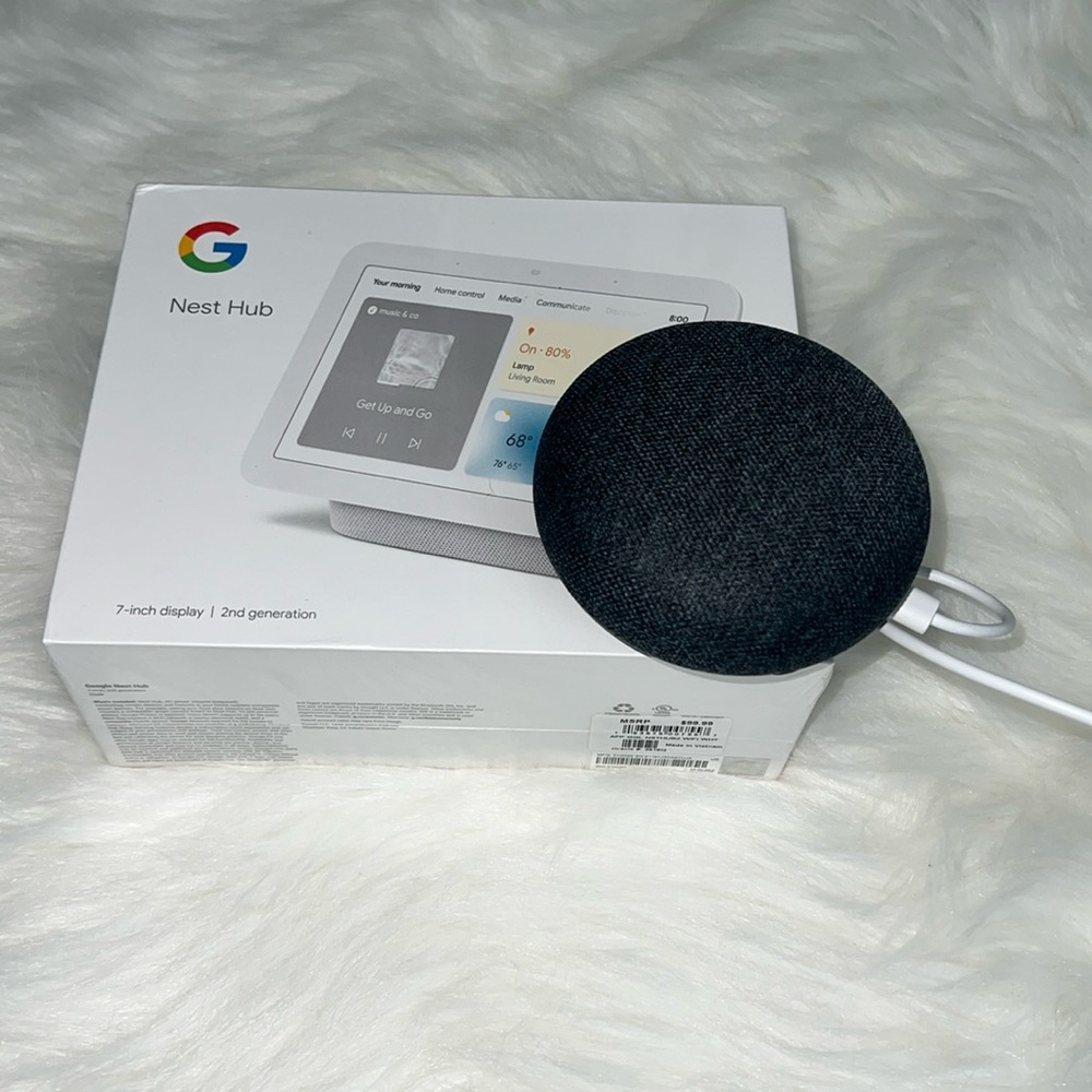 2pc- Google Nest Hub 2nd Gen Generation & Google Nest Mini NIB
